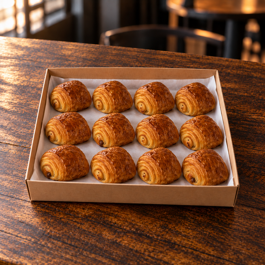 Box of twelve mini pain au chocolat