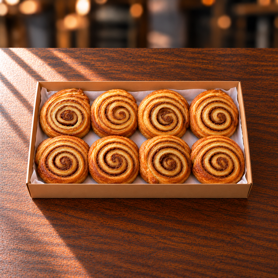 Box of eight cinnamon buns