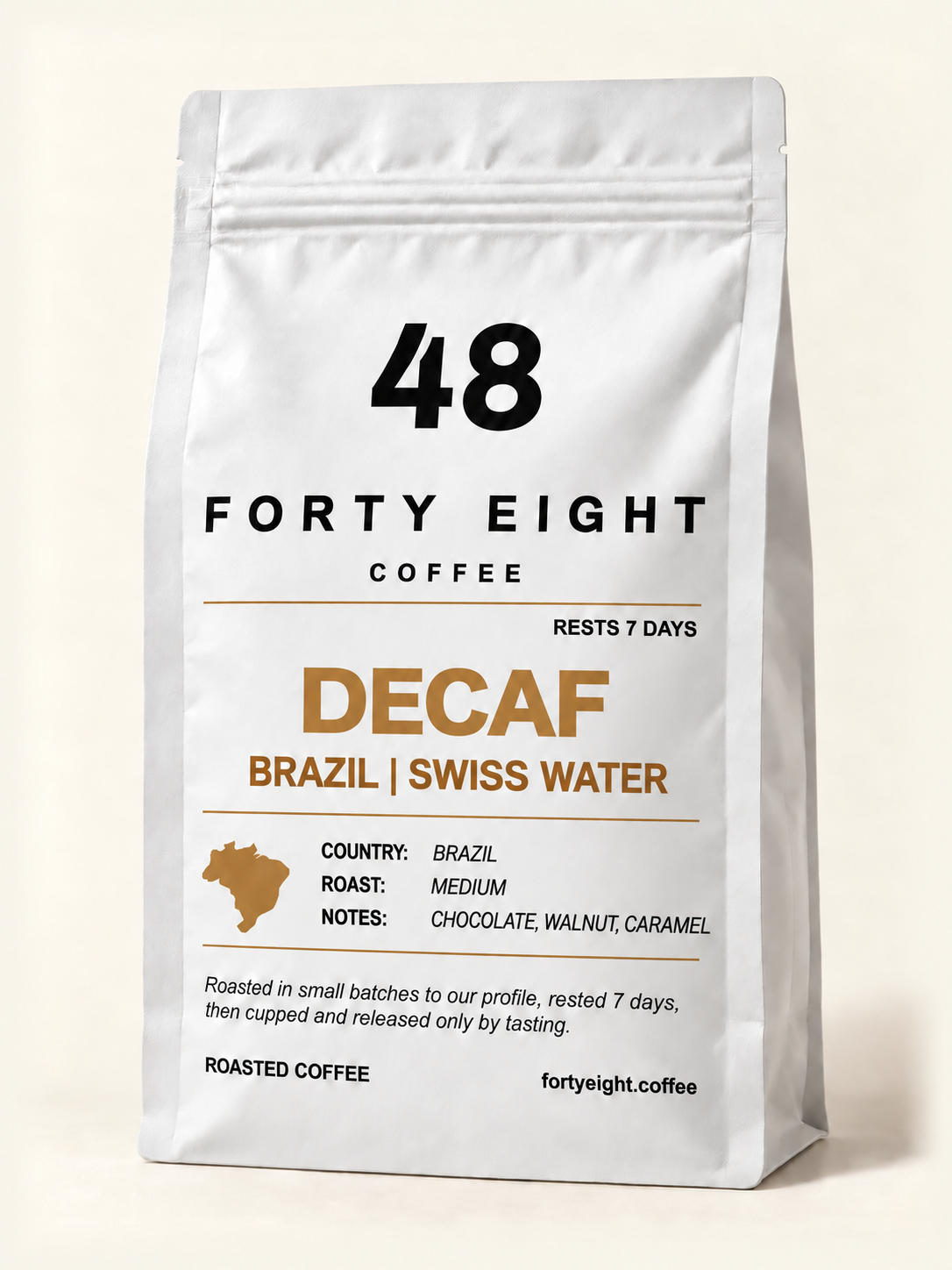 DECAF Swiss Water 1kg trade bag, Forty Eight