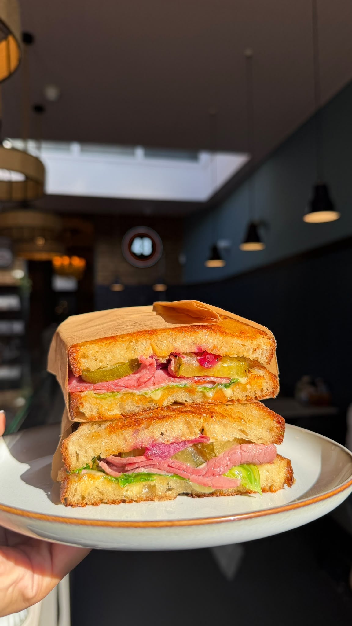 THE SALT BEEF toastie on 48-hour sourdough