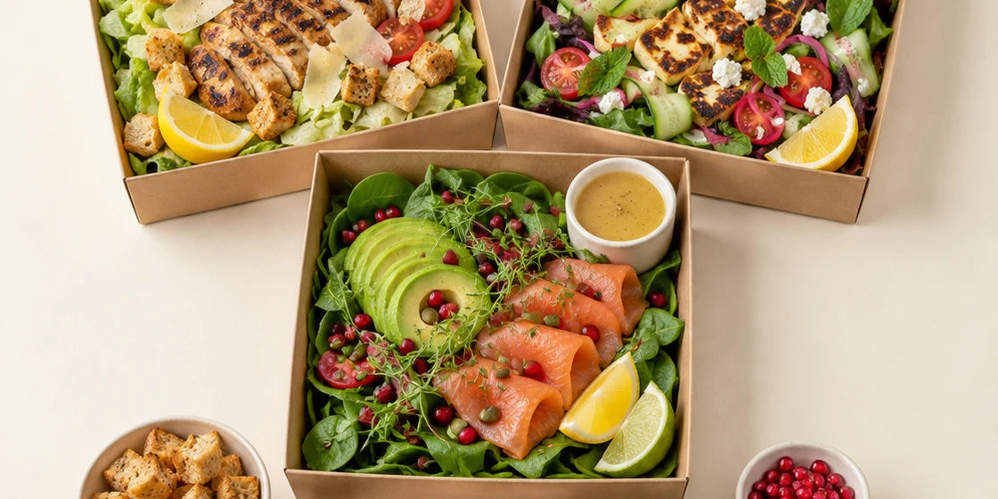 Salad Table catering selection